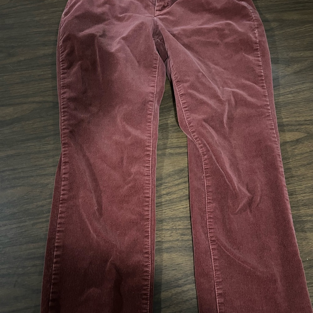 Talbots Red Straight Leg Jeans corduroy
